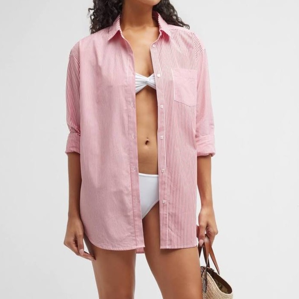 🍉HP🍉NIP Solid & Striped Oxford Tunic